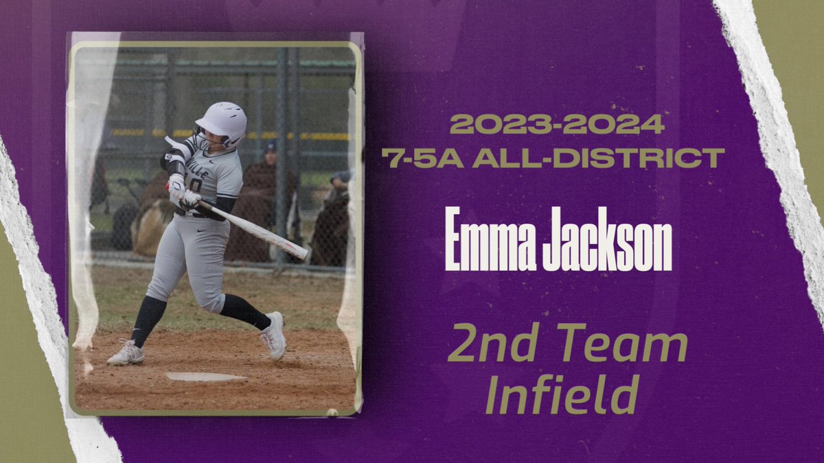 Congratulations to Sophomore, <a href="/emmjack20/">emma jackson</a> , on being named 2nd Team All-District Infield!