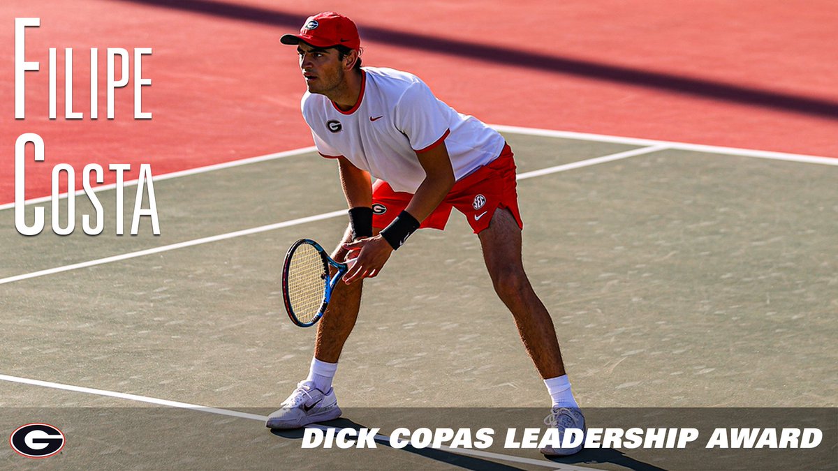 The Dick Copas Leadership Award is given to a male student-athlete who demonstrates a commitment to the group above personal gain. The winner of this year's award is Filipe Costa of the Men’s Tennis team. #DawgsChoiceAwards @ugatennis