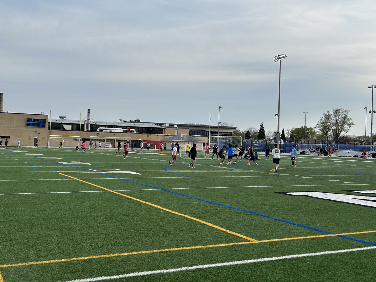 3 fields for pick up street soccer. Rain snow or sun every team shows up and plays every matchday. The only field in our community and we’re lucky to be able to use this field as often as we do!