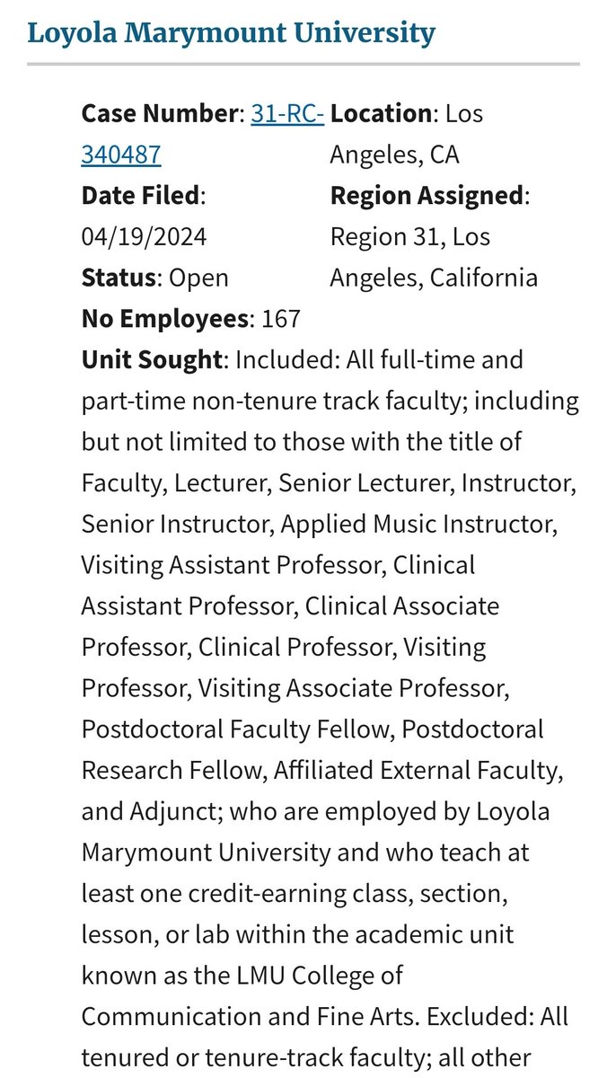 NEW: 167 faculty at Loyola Marymount University are forming a union and joining @SEIU.