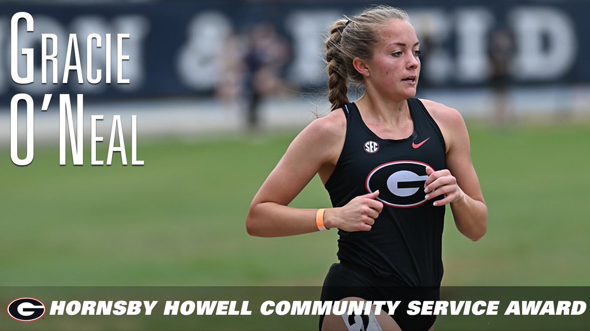 The winner of the Hornsby Howell Community Service award Gracie O’Neal of Women’s Track & Field/XC team. #DawgsChoiceAwards @ugatrack