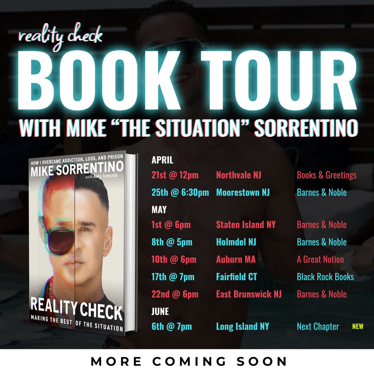 The Reality Check Book Tour Continues 🙏🏼📚Get ready & join me in a city near you for a book signing 📚 Save the dates and see you there‼️