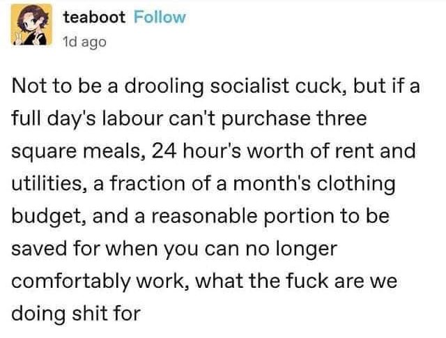 UnionDrip's tweet photo. one job should be enough https://t.co/lEdxADjyOb