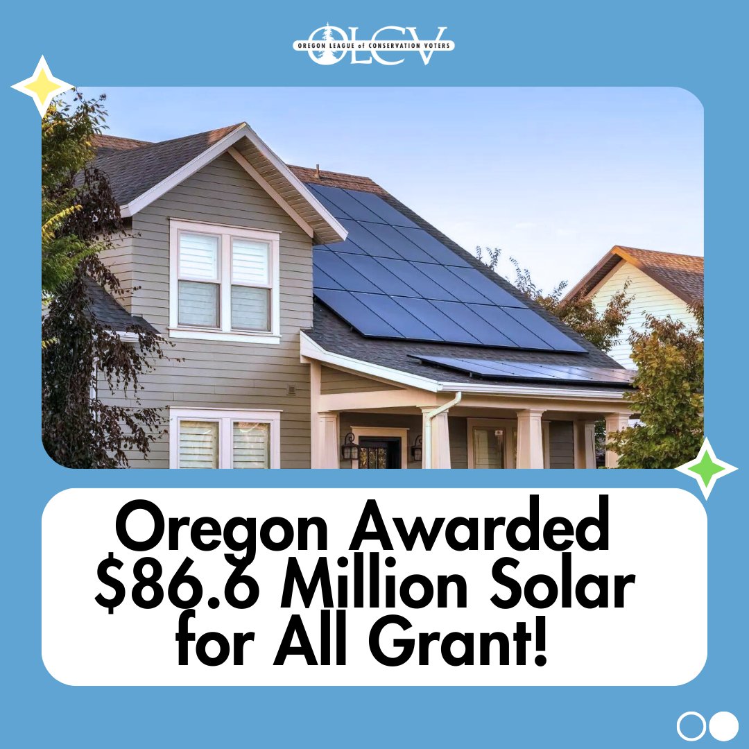 Happy Earth Day from OLCV!
We’re celebrating Oregon’s $86.6 million Solar for All Grant! This will support low-income Oregonians in adopting renewable energy sources for their homes so all of us to treat our planet better. How are you celebrating?
#EarthDay #ORClimateAction