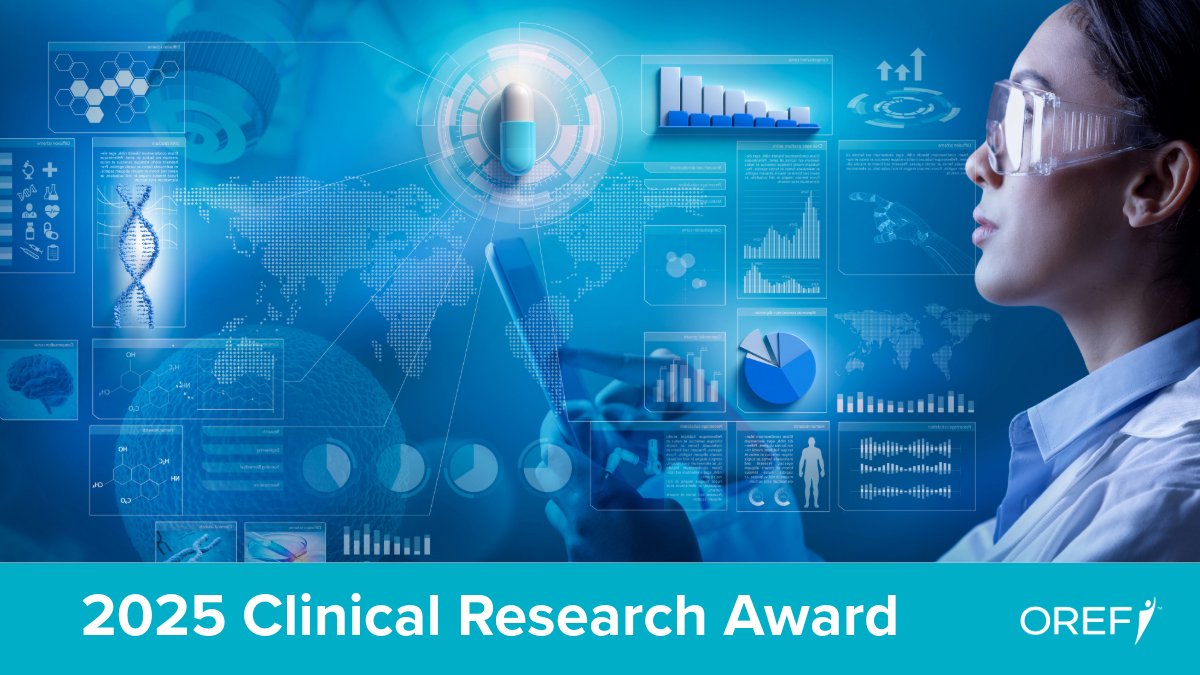 Now accepting manuscripts for the 2025 OREF Clinical Research Award. This annual award is given for remarkable clinical #musculoskeletal research, to improve clinical care and patient outcomes. To apply or for more info visit: bit.ly/2YFgiTo