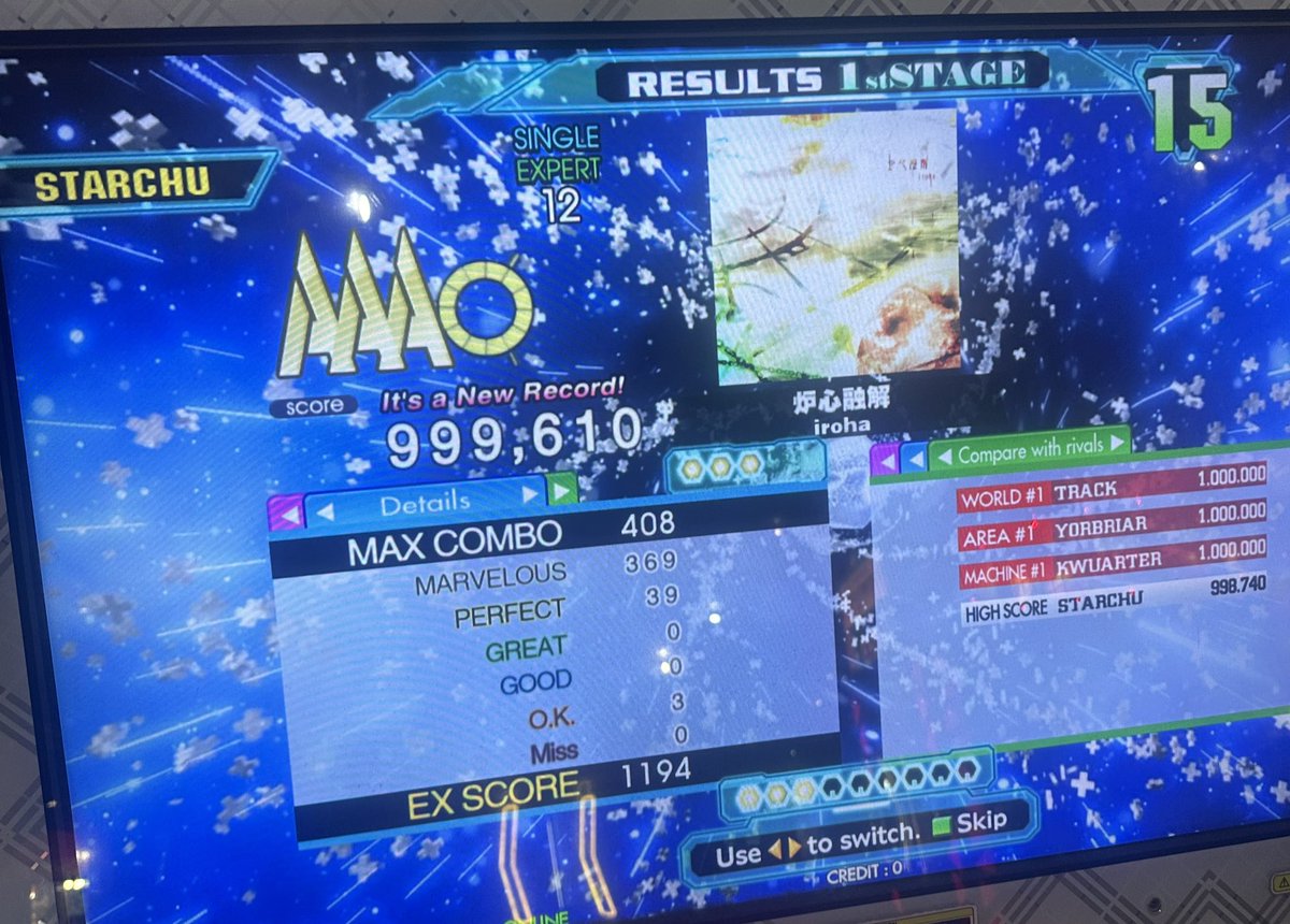 This might be one of craziest sessions I had, single great run on Onyx LV14 (I Triple AAA fc this song 3 times today and PFC will happen on Wednesday) and got 2 level 12 PFCs!

Level 12 PFC #27 & #28
2.75x speed | 3x speed

#DDR #DanceDanceRevolution #Konami