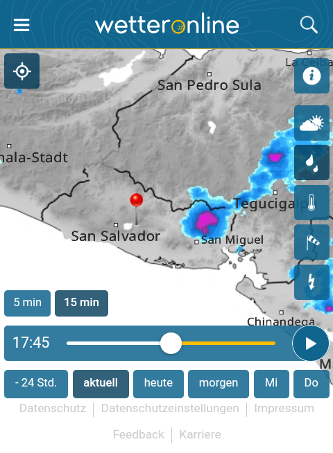 #MonitoreandoElTiempo
Lo más destacable de las 04:45 pm del 22Abr2024 es una celda convectiva de 14 km de altura, la cual produce tormentas y abundantes relámpagos y truenos en Morazán y el norte de La Unión.