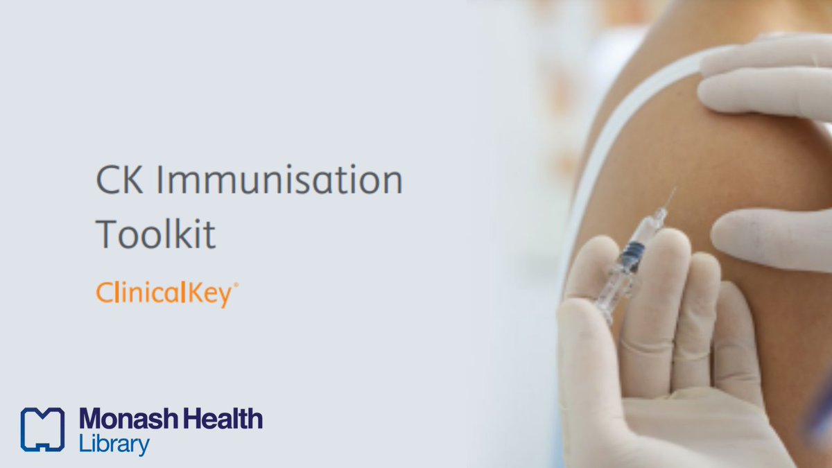 Have you had your 2024 flu shot?
Read the latest content within Clinicalkey and Clinicalkey for Nursing for immunisations including Influenza as we enter the Australian and New Zealand winter.
url.au.m.mimecastprotect.com/s/k2tRC0YZW6Iq…

#vaccination @MonashHealth @ClinicalKey @MonashHealthLib