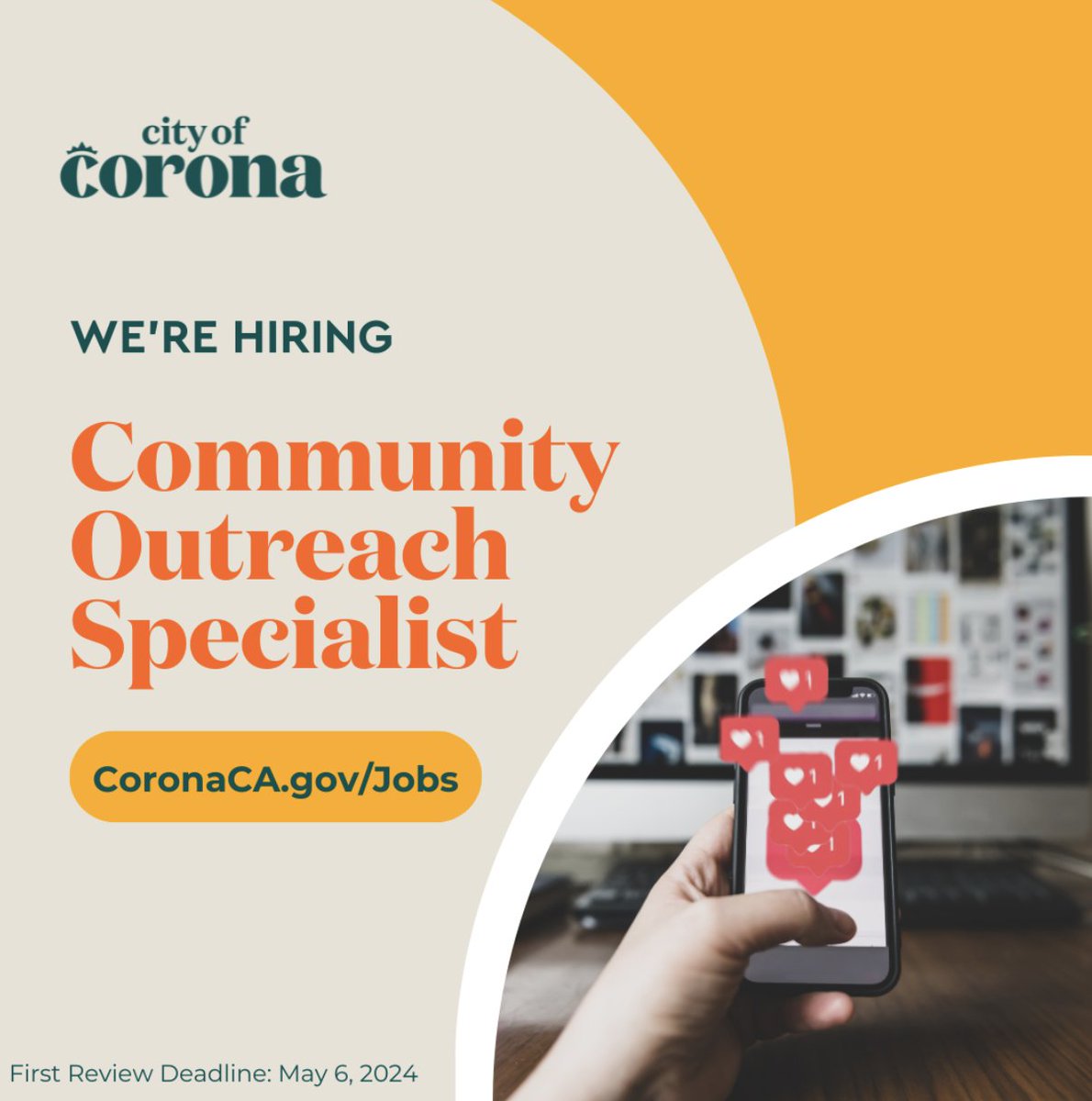 Our Police Department is hiring a Full-Time Benefited Community Outreach Specialist. Read details + apply online: bit.ly/447DLxX