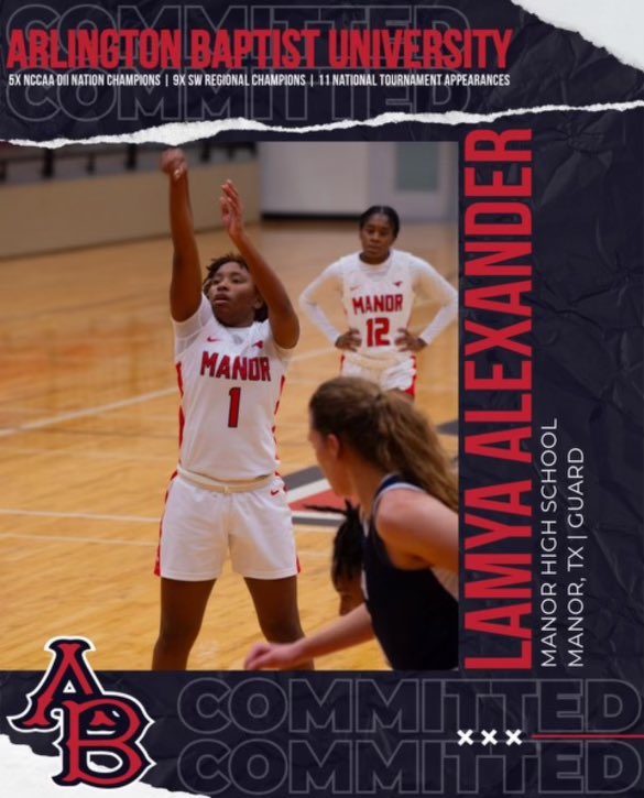 100% Committed❤️ Thank you Lord! Blessed to further my academic and athletic career at Arlington Baptist University @ABU_WBB @CoachSRoach @ManorGirlsHoops @CoachLicon_ @CoachClark_05 @NolanLowe50528