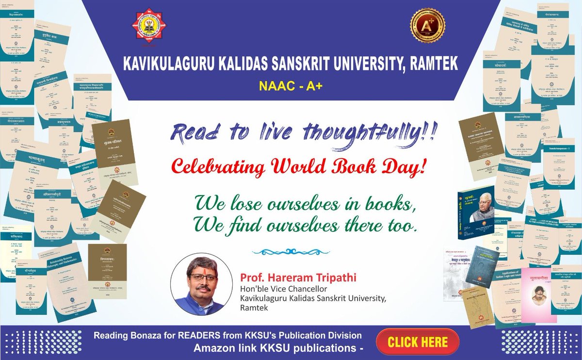 #WorldBookDay 
वाचू आनंदे! 
Read to live thoughtfully! 
Exploring the knowledge treasure by KKSU. Kindly visit Amazon for all the books. Please contact booksales@kksu.org  
@HareRamTripath4 @ignca_delhi @PennaMadhusudan @rashtrapatibhvn @PMOIndia @EduMinOfIndia @ugc_india