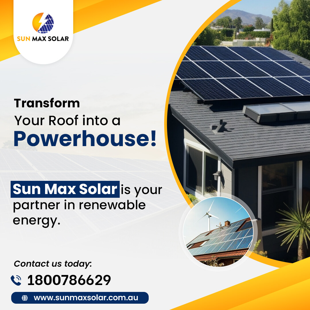 Sun Max Solar is your trusted partner in renewable energy solutions, so transform your roof into a powerhouse. ☀️💡
📞 1800786629

#SolarInstallation #EnergySavings #solarpanelperth #solarpowersydney #solarpanelsydney #solarpaneladelaide #solarpanelbrisbane #recentinstallation