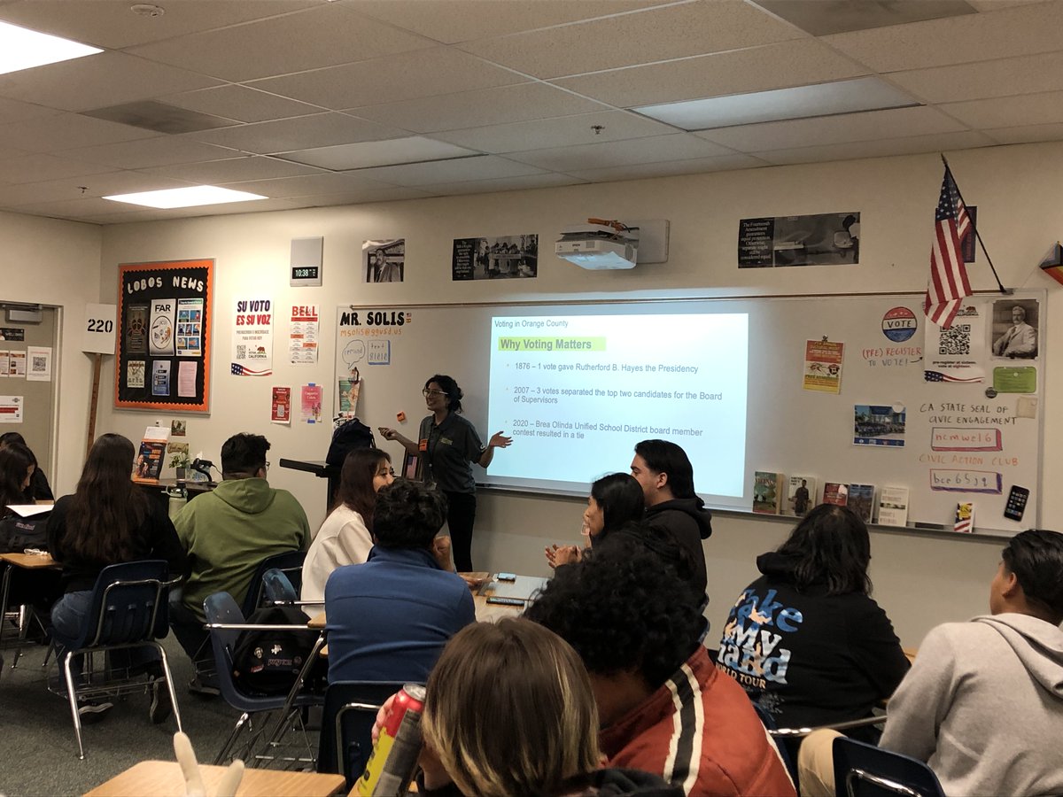 April High School Voter Education Weeks are here! If your school or organization is interested in a presentation, please submit a speaker request at ocvote.gov/community/spea…. #OCVote #VoteEasyVoteSecure #OrangeCounty #VoteCalifornia