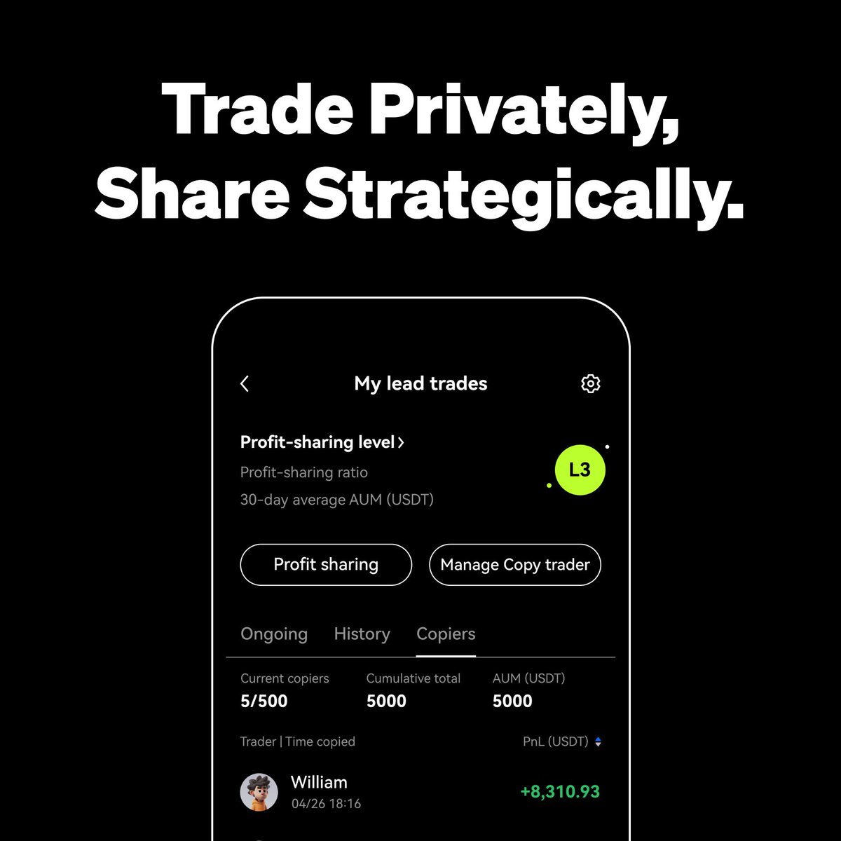 Break boundaries with our Private Copy Trading!🤝 Discover exclusive trade sharing, hidden profiles, and personalized invitation links. Nurture your exclusive trading community now ⏬ bit.ly/3UTwmQ8