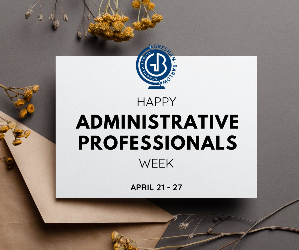 greshamschools's tweet photo. 🌟 Celebrating our amazing Administrative Professionals this week! 👏 Your hard work and efficiency keep our district running smoothly. Thank you for your invaluable contributions! 💼✨ 🙌 https://t.co/VC3ZzsQkoa
