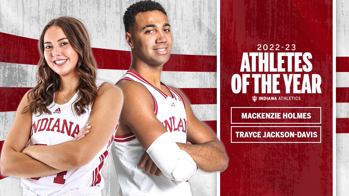 Consensus first team All-Americans, Wooden Award finalists & modern Indiana greats. Congratulations to @kenzieholmes_ & @TrayceJackson, the 2022-23 Athletes of the Year! 👏