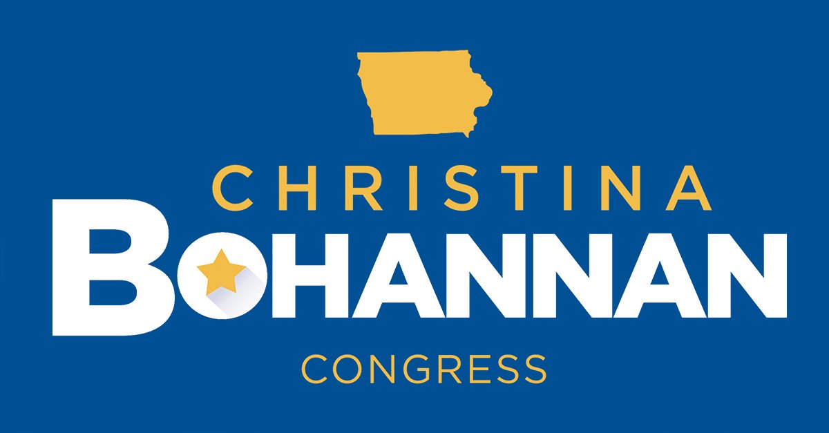 Christina will fight every day for Iowa families, kids, and small businesses because she believes if you work hard, you deserve a fair shot to get ahead. #ProudBlue