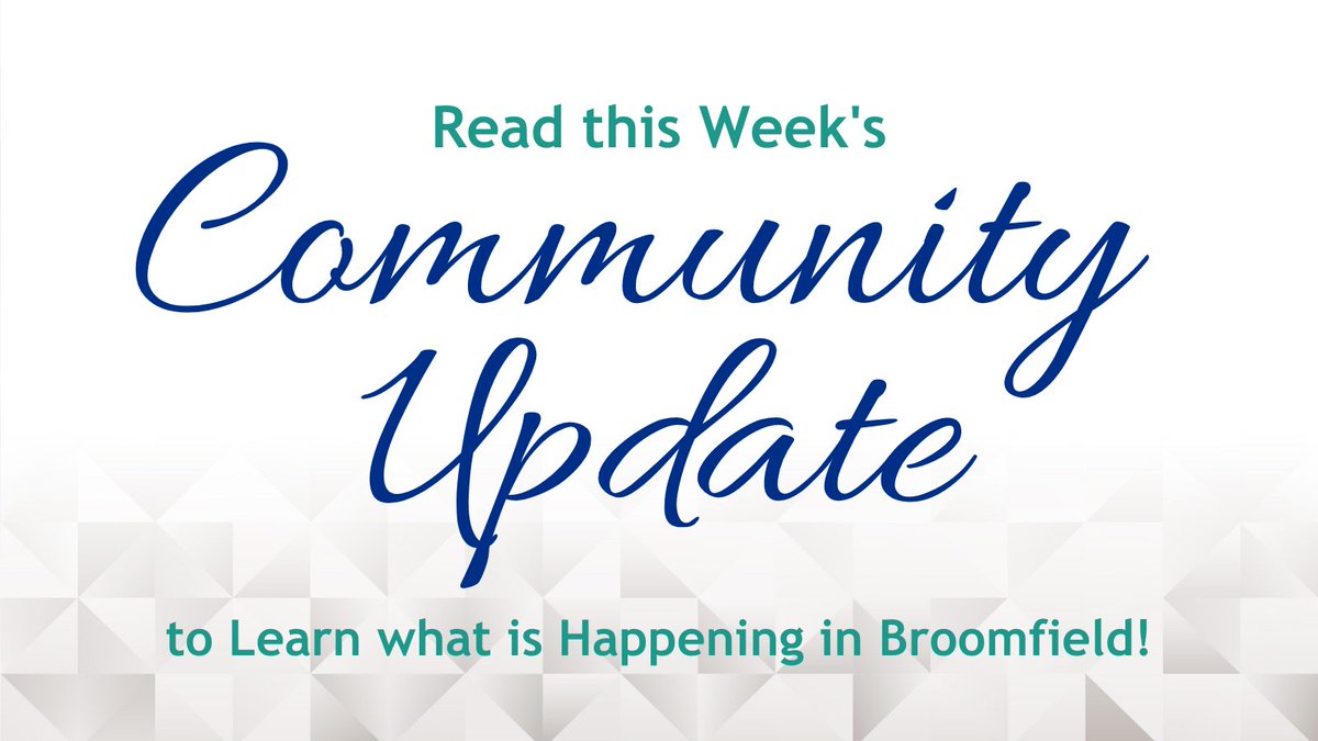 Read about the Summer Concert Series Lineup, Spring Clean up for Area 2, Broomfield Trail Ambassadors, Solar Switch Launch Event, Alternative Prom and more in the April 22 Community Update: ow.ly/OZL250RlIHw