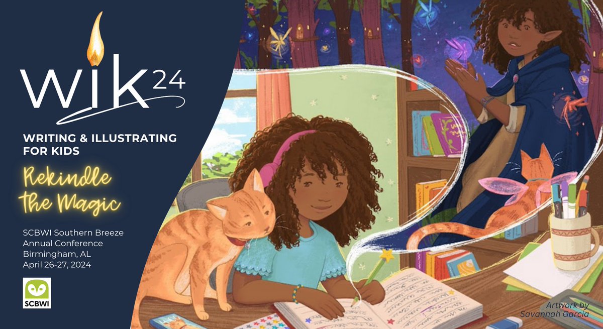 Kidlits, this is it! Registration closes tonight for the #SCBWI 'Writing and Illustrating for Kids' (or #WIK24) conference to be held Sat., April 27, in #Homewood, #Alabama! Register now at bit.ly/WIK24! #kidlit #kidlitart