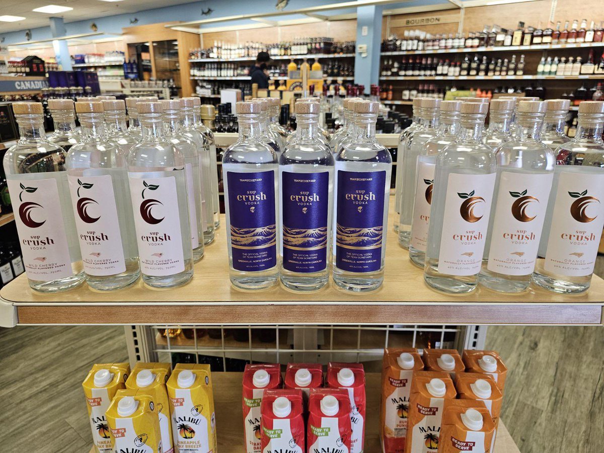 🗣️ : ATTENTION CARTERET CO. PIRATES!!! 🏴‍☠️ @CrushVodka has been spotted at the ABC store in Morehead City. If you live in the area or come to visit the beach, be sure to pick some up and show your support of Team Boneyard! 💪 #TeamBoneyardNIL #TeamBoneyardCrushVodka
