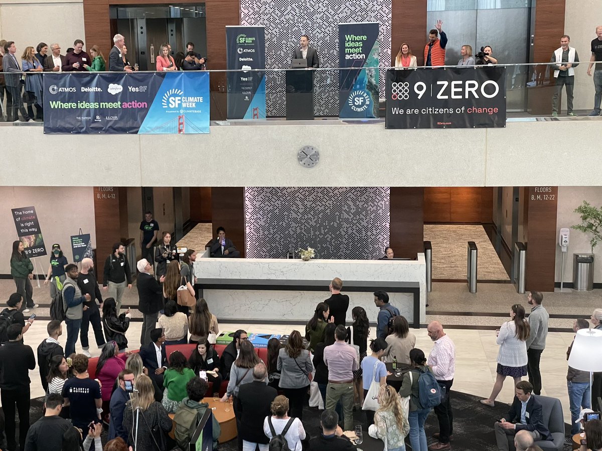 mrp's tweet photo. Opening Ceremony @SFClimateWeek #9Zero
@EvanDHynes @Climatebase
@morganscampbell @Climatebase
@hunterpence #HealthyPlanetProject
@PoweredbyDOE @OTTatDOE
#AlisonHagan @Deloitte
@SuzanneDiBianca @salesforce
@RaviMikkelsen @joinatmos
@LondonBreed @SFMayorsOffice https://t.co/ZZsYToonuF