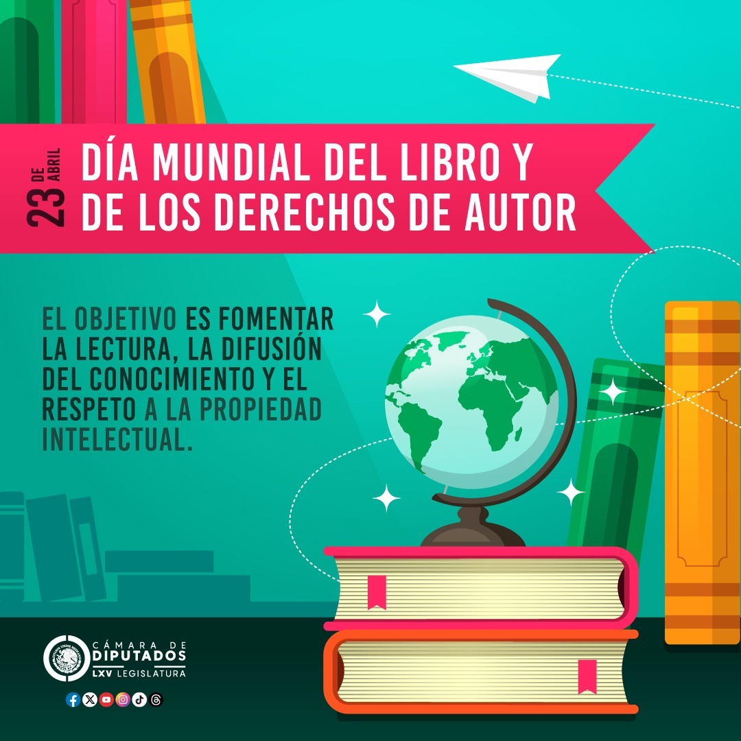 📚 Celebremos la importancia de los libros y fomentemos el hábito de su lectura, pues cada uno es un medio de difusión de la cultura y el conocimiento. 

#DíaMundialDelLibro
