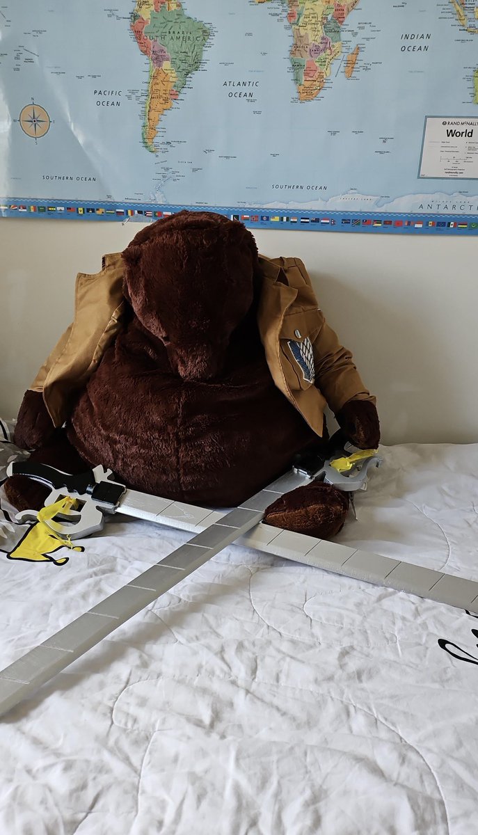 Roborealtormatt's tweet photo. @slushygmi The soft chubby ikea bear is armed and ready for the battle ahead  slushy  $Skog https://t.co/bf4zQWMR2g