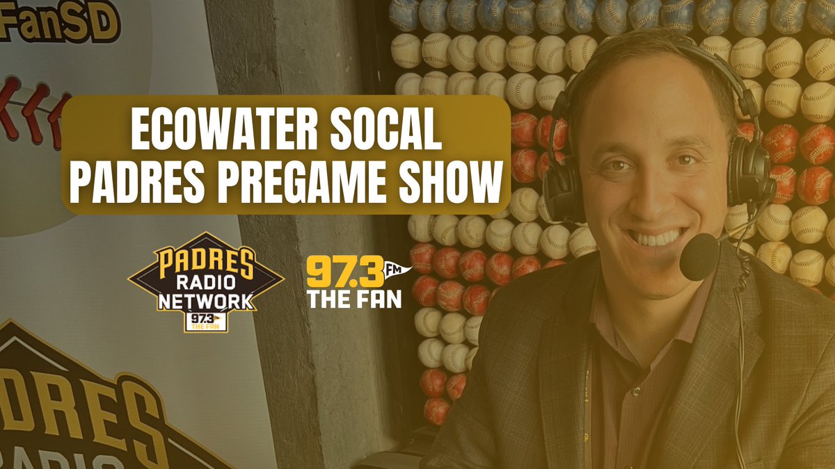 EcoWater SoCal Padres Pregame Show is on the air! @SammyLev is previewing tonight's series opener between the Padres & Rockies. 📻 97.3 The Fan 📱 @Audacy app 💻 audacy.com/stations/973th…