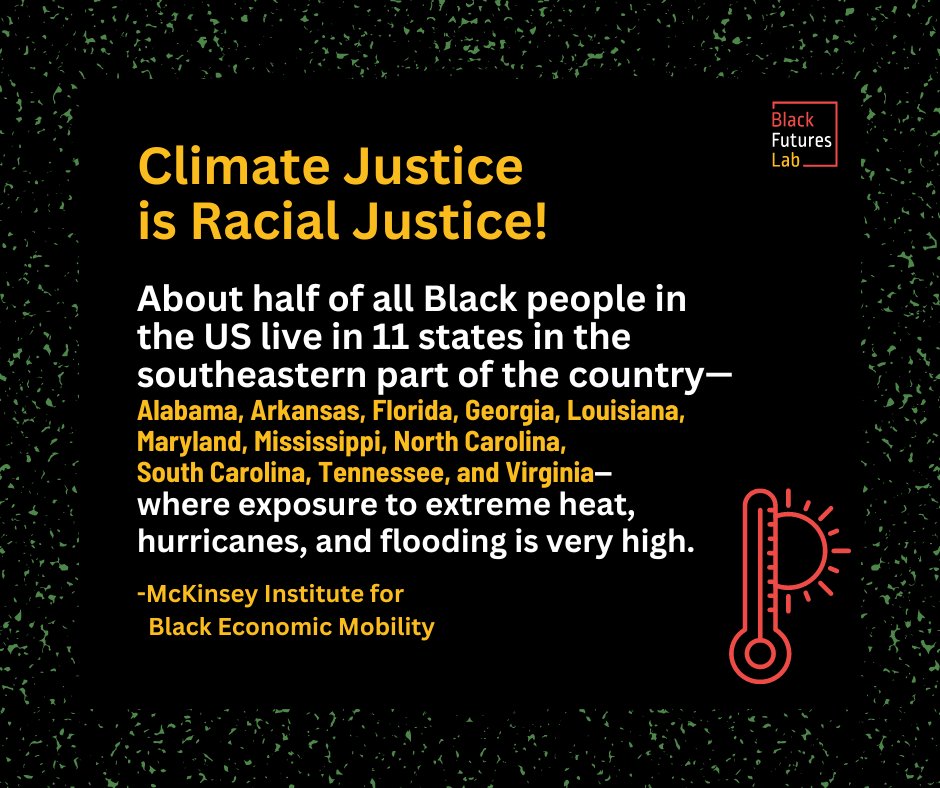 Climate change is no longer a looming threat. It’s here & its devastating impact is seen & felt, especially in Black communities. This #EarthDay 🌏, remember climate justice is a racial justice issue and our communities deserve solutions that will protect & secure our futures.