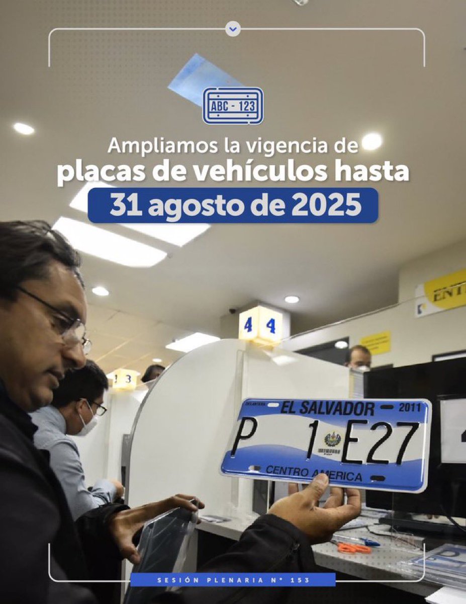 Hemos aprobado dos medidas para aliviar el bolsillo de los salvadoreños que El Presidente @nayibbukele ha mandado: ✅ Prorrogamos hasta el 31 de agosto de 2025 la vigencia de la Ley Transitoria para la Estabilización de las Tarifas del Servicio de Transporte Público de Pasajeros