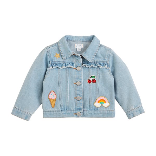 Ruffle Patch Toddler Denim Jacket   #GiftGivingSimplified #Gifts #GiftShop #ShopLocal #CaldwellNJ 🇺🇸 #SmithCoGifts 💙
