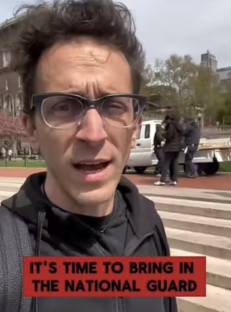 Israel: 'We are NOT doing #genocide!!!'
*when students protest to stop funding genocide* 

#Columbia @Columbia #ColumbiaU #ColumbiaUniversity #SolidarityEncampment #Encampment #israel #Palestine