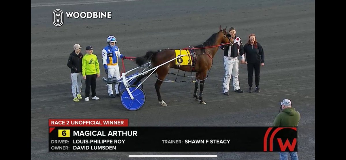 LusiAndAlbert's tweet photo. Magical Arthur wins at Mohawk! Way to go, Arthur! Many thanks to Natasha, Shawn, and their team. A nice winning drive by L. Roy in 1:51.1 seconds. We’re so proud of our boy, Arthur. #MagicalArthur #horsehasheart #horselover #herdfamily #homebred https://t.co/n0uO6B4ZnV