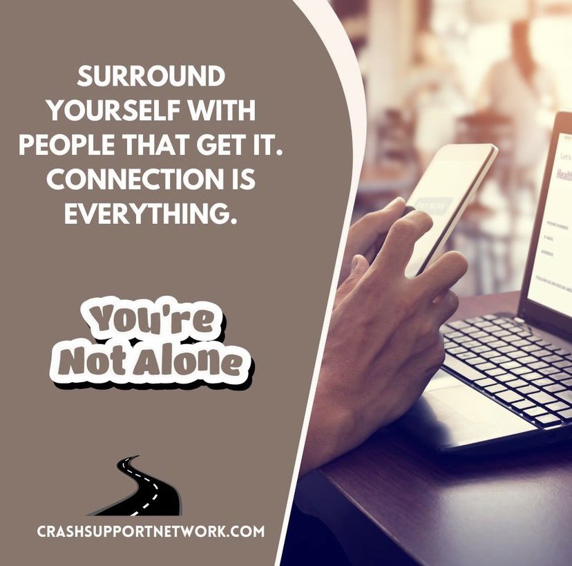 Feeling lost & overwhelmed after being injured in a motor vehicle crash or is your loved one recovering? We understand what you are going through.  We get it & YOU ARE NOT ALONE.
👉crashsupportnetwork.com👈
#onlinecommunity #supportgroup #youarenotalone #wearehereforyou #crash