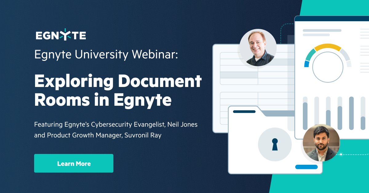 It's not too late to register for Suvronil Ray's & my upcoming Egnyte University session. We'll discuss use-cases for Virtual Data Rooms (there are a lot more than you might think), followed by a demo of Document Room. Register & share now- See you there! bit.ly/4b1nlKd