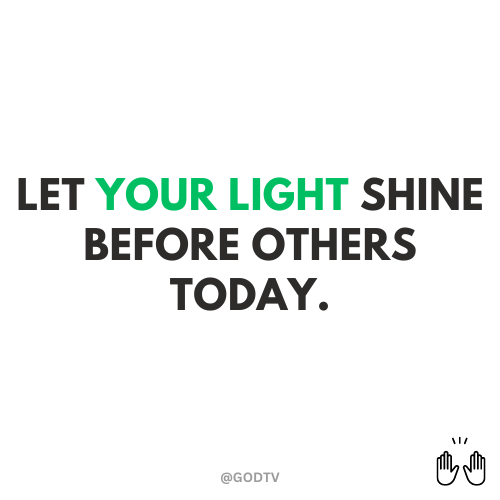 GODTV's tweet photo. Let your light shine before others today.
#Christ #JesusSaves #HopeCampaign #Hallelujah
WATCH AND BE BLESSED 24/7
https://t.co/MG6fBaviAF https://t.co/PKB3kZQoPp