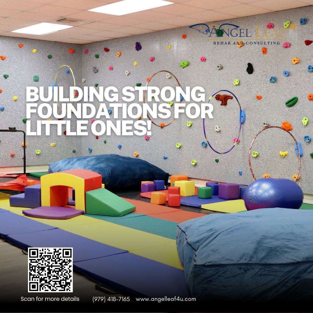 Building strong foundations for little ones! Angel Leaf's Pediatric OT strengthens fine motor, sensory-motor, and visual motor skills. Call (979) 418-7165 or visit angelleaf4u.com.

#StrongFoundations #PediatricTherapy #AngelLeafCares