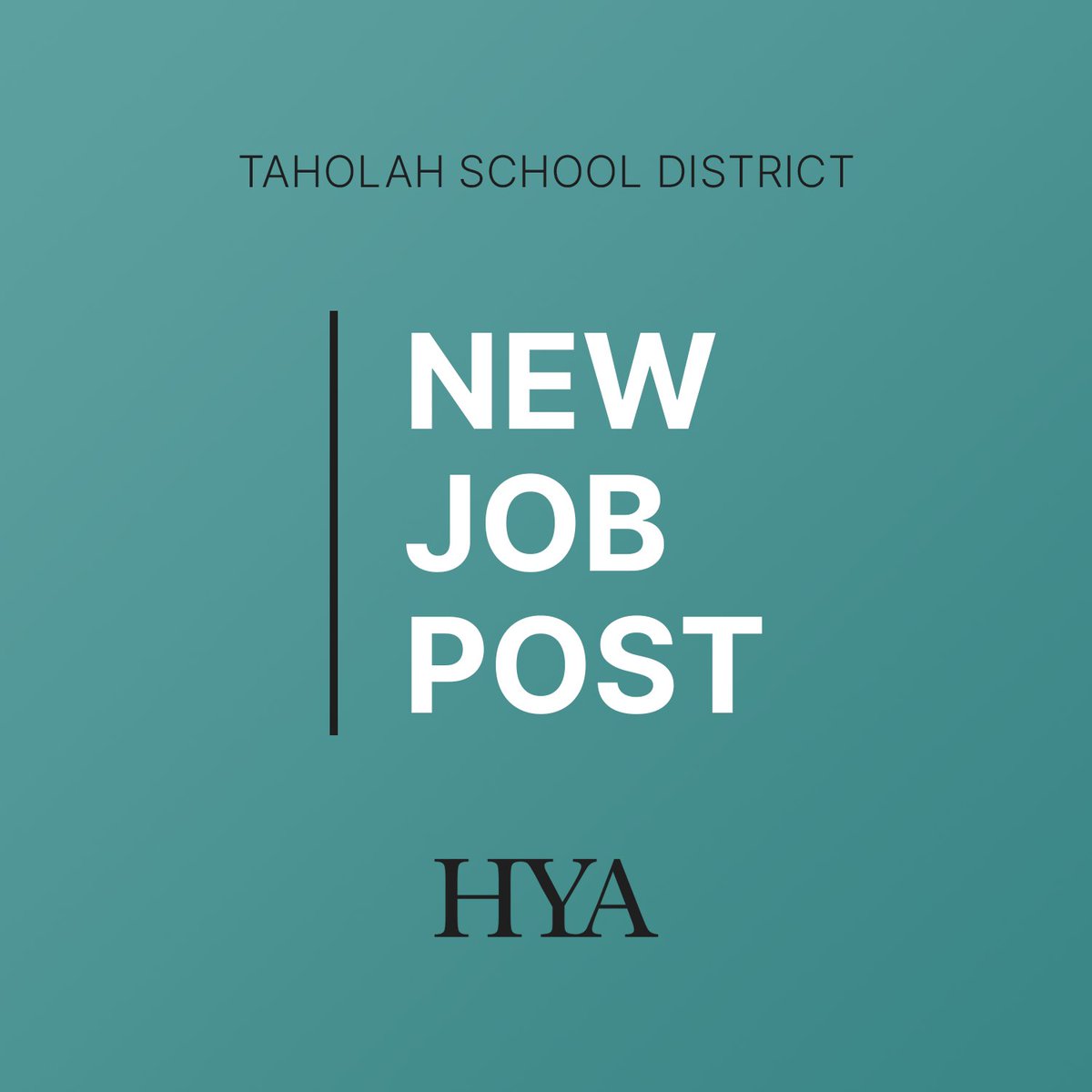 Apply today! #Superintendent Taholah School District, WA Deadline to apply: May 31, 2023 bit.ly/3UdztjM

#HYAsearch #Education #Jobs #EducationJobs #suptchat #edleadership #edadmin