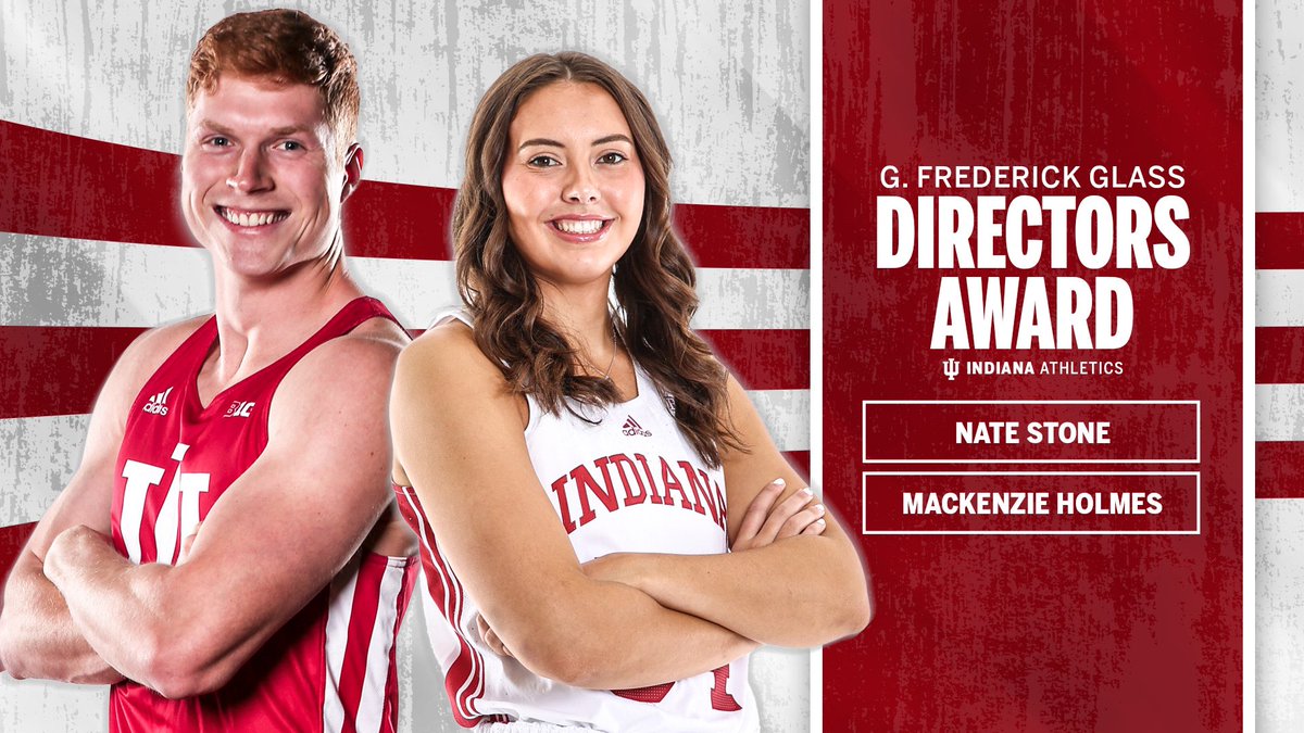 Presented annually to two student-athletes who best represent The Spirit of Indiana, this year’s G. Frederick Glass Director’s Award goes to @Nathan_Stone_ & @kenzieholmes_. 👏
