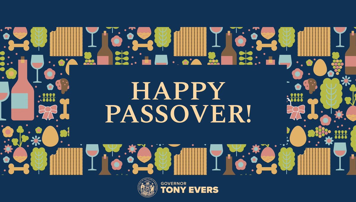 Chag Sameach! Kathy and I are wishing everyone coming together to celebrate across our state a very happy Passover.