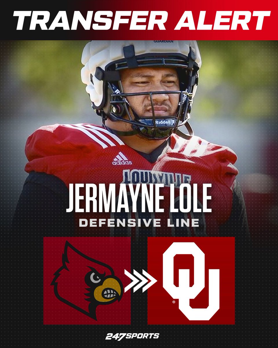 🚨TRANSFER ALERT🚨 The #Sooners have landed former Louisville defensive tackle Jermayne Lole‼️ Huge veteran addition to OU’s defensive front 📝: 247sports.com/college/oklaho…