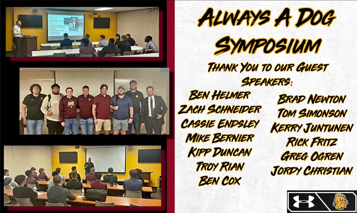 We ended our spring Always A Dog program with a symposium of professionals in multiple fields and careers. Thank you to all of our guest speakers who came out and spoke about career paths, starting in their various industries, and how to progress in their given field. #EarnIt