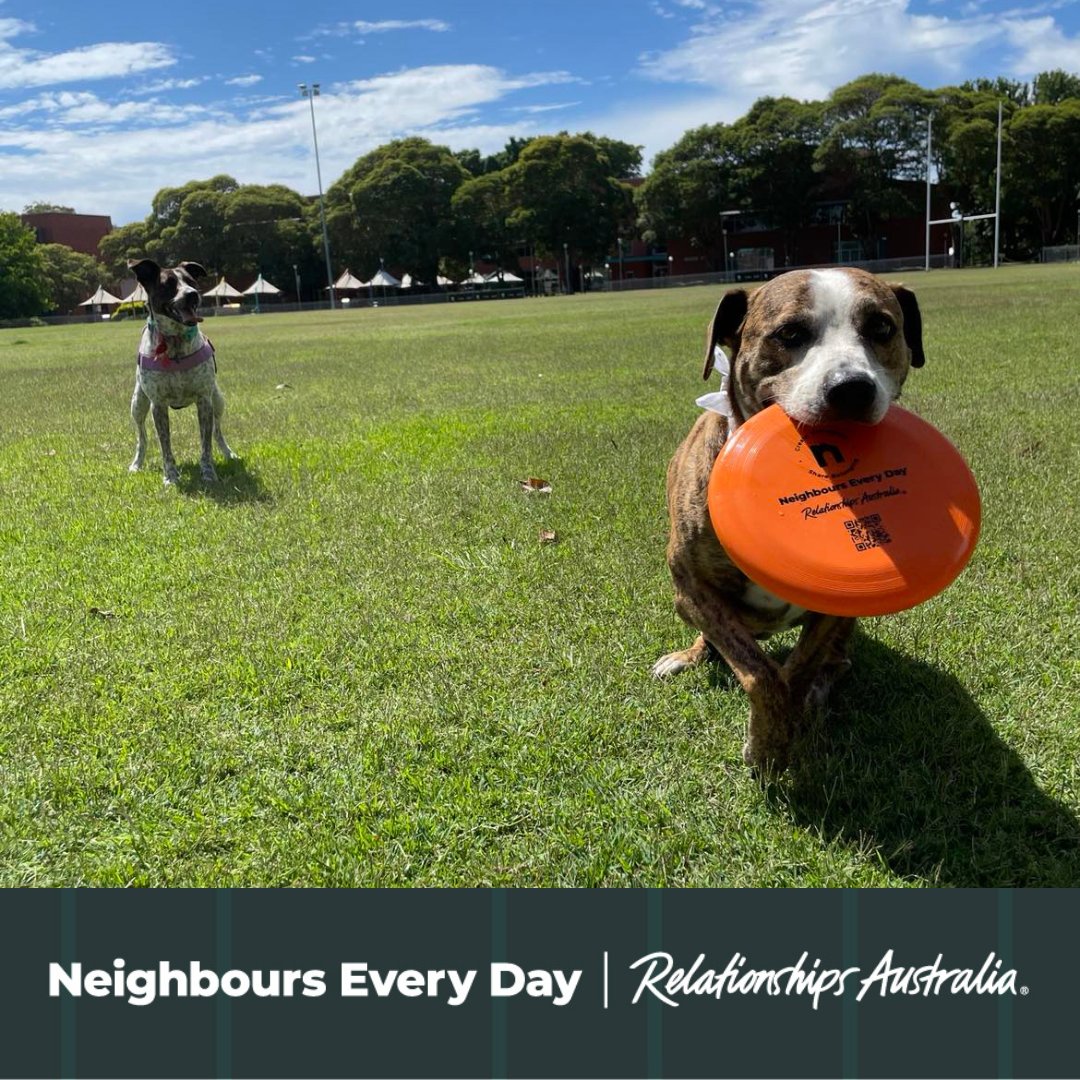 Neighbours Millie &amp; Max #ShareBelonging with a Frisbee! 
How do you #ShareBelonging through fun with your neighbours?
Find out more here. neighbourseveryday.org/belonging/