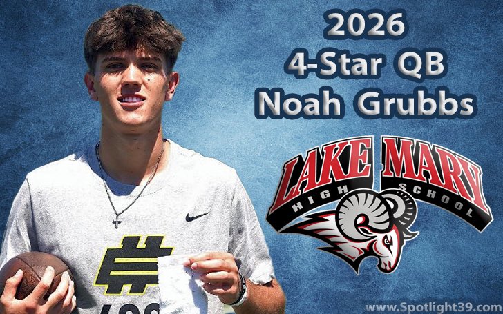 🏈 FEATURE ARTICLE 🏈 Meet Noah Grubbs, the 4-Star QB from Lake Mary High School in Florida, making himself known as the #3 Pro Style QB in the nation! From Pop Warner champ to record-breaker, his journey is just getting started! FULL FREE ARTICLE 🔗: spotlight39.com/articles-1/202…