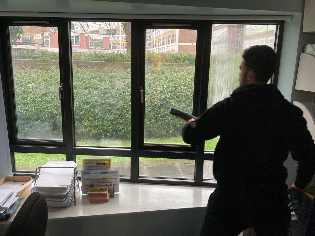 A window cleaners view makes everything crystal clear! #windowcleaning #EfficientCleaning