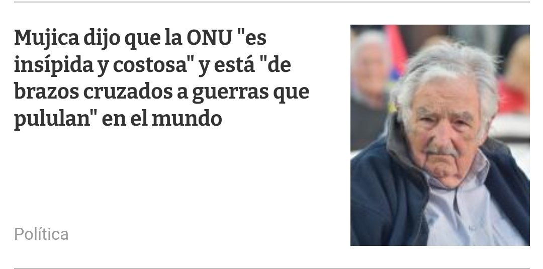 Con los dichos de este coso la ONU se debe estar desarmando, que insólito que le den prensa a este viejo @chinofau