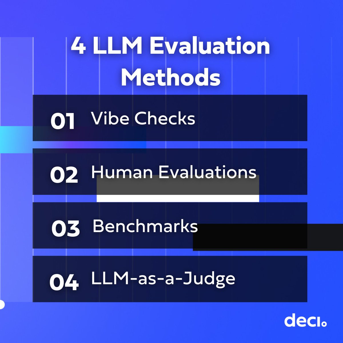 📈 #LLM evaluation methods fall into two main categories: automatic and human-in-the-loop. In this guide, discover the pros and cons of four LLM evaluation methods, equipping you to choose the right evaluation strategy for your LLM needs. 👉 Read now > deci.ai/blog/llm-evalu…