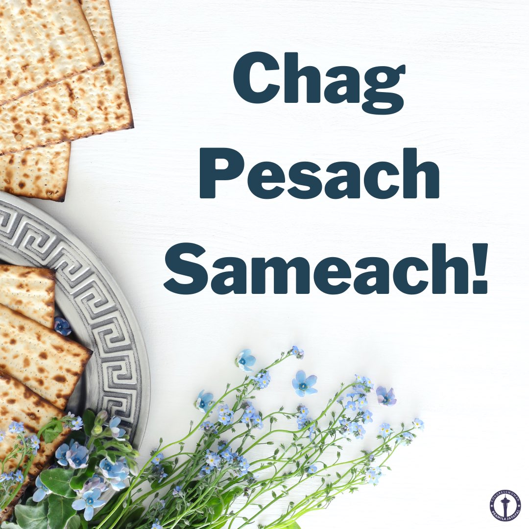 To all those celebrating in Washington State, around the country, and across the world — I wish you a meaningful Passover surrounded by family, friends, and loved ones. Chag Pesach Sameach!