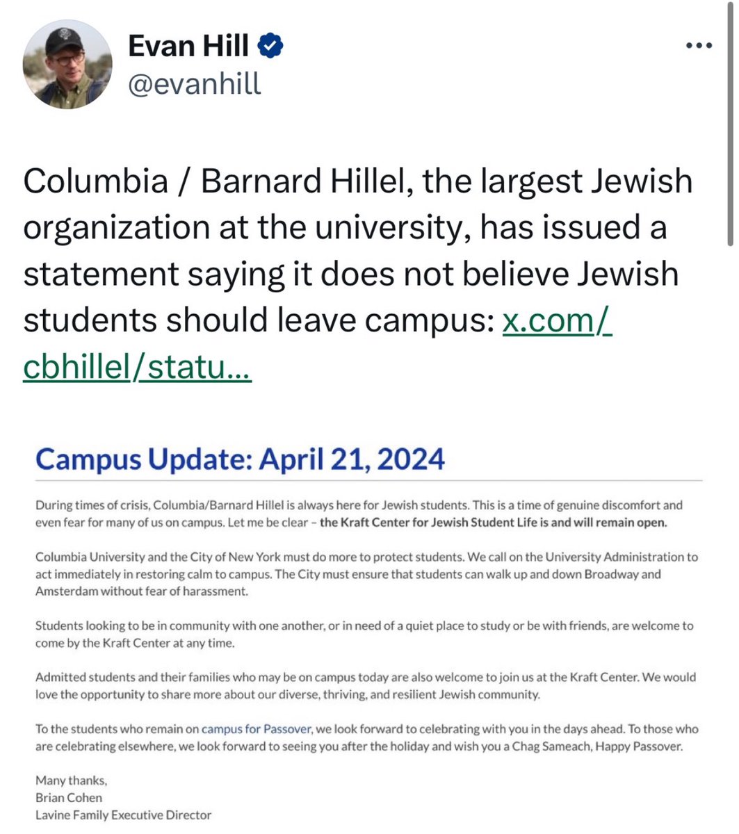 LARGEST JEWISH ORGANIZATION AT THE UNIVERSITY DO NOT BELIEVE JEWISH STUDENTS SHOULD LEAVE THE CAMPUS