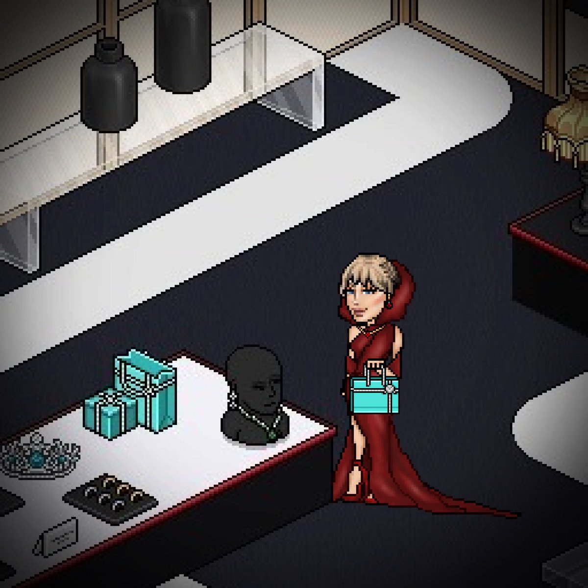 Na exposição da Tiffany, joias incríveis! Simplesmente apaixonada.
#hfixcovers #cohenjewlery
@HabFIndustry @MeuHabblet @SocialHFI 
#habbo #pixelart #habblet